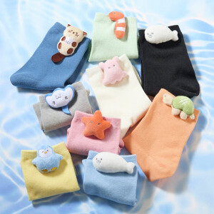 SNSで話題！海の生き物マスコットソックス💙