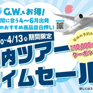 【国内ツアー　タイムセール】