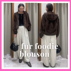 ファーフーディーブルゾン