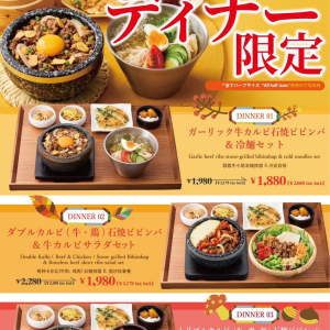 限定のお得なディーナメニュー