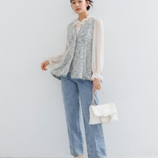 【troisiemechaco】ツイードジレ