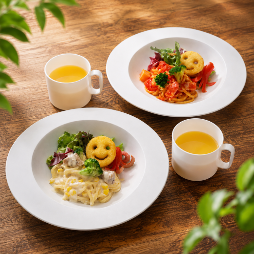 パスタソースとジュースが選べるキッズプレート
