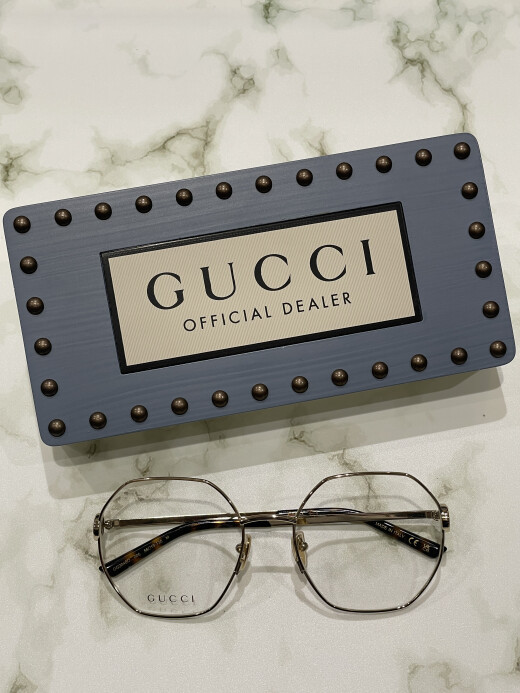 【GUCCI】多角形シェイプの個性派メタルフレーム！