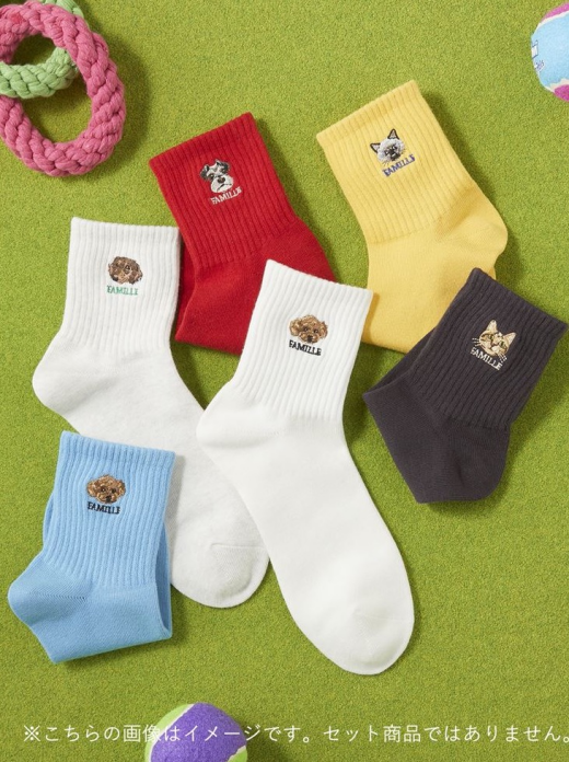 リアルタッチな犬猫刺繍ソックス♪♪