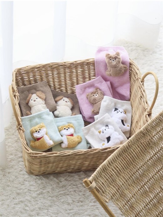 だっこポーズが可愛い♪♪マスコット付きソックス