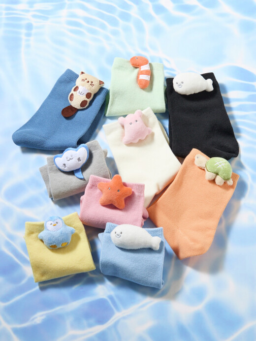 SNSで話題！海の生き物マスコットソックス💙