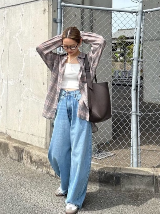 【新作入荷】シアーチェックシャツ¥6,490(税込)