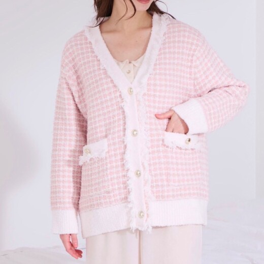 【NEW】もちもちな手触りのツイード風カーディガン 👗