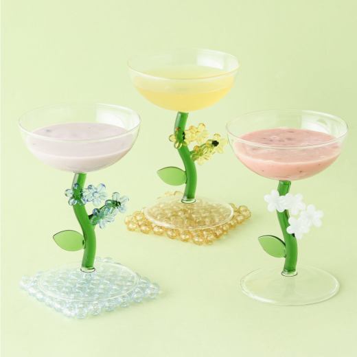 【SALE】お花モチーフが可愛いデザートグラス🌻
