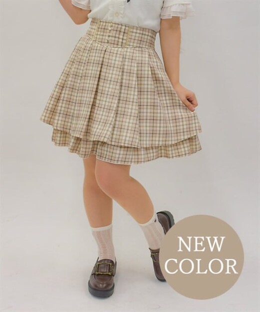 【新色入荷】大人気ミニスカが甘めチェックで新登場♪