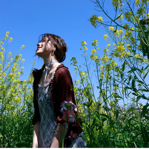 【カタログ掲載】リボン柄キャミワンピ