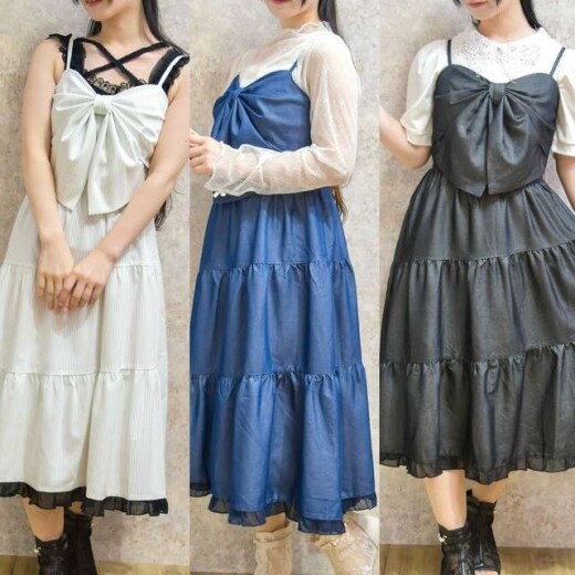 【新作紹介】着映えるリボンキャミワンピ♪