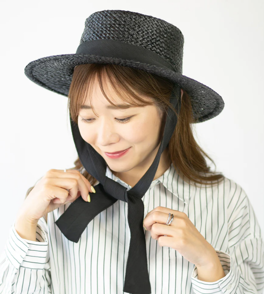 【ラフィアシートリボン付カンカン】