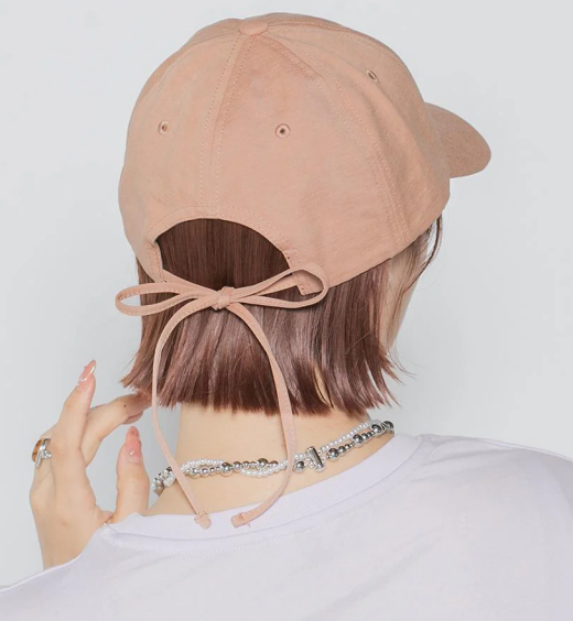 【細リボンキャップ】