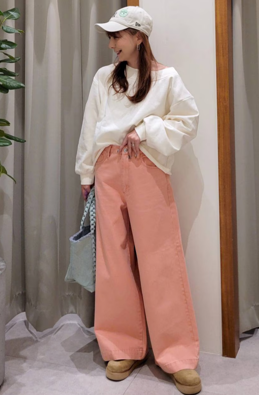 カラーバギーデニム