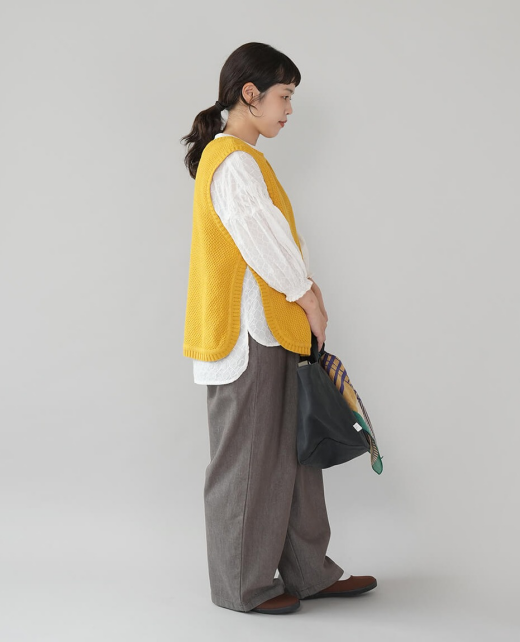 みんなの定番 鹿の子編みの2WAYベスト