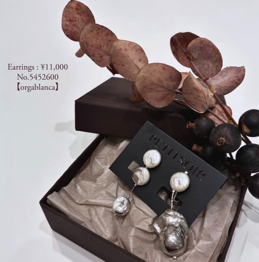 【orgablanca 】BELEN peral Silver ベレンパールピアス