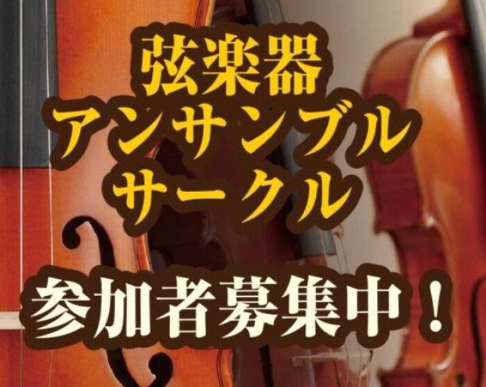 弦楽器アンサンブルサークル参加者募集中!