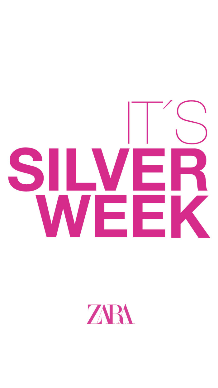 ZARA｜IT'S SILVER WEEK 9/11(木)- 