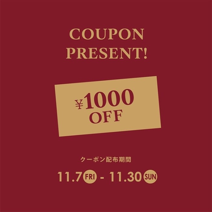 【TiCTACくずはモール店＊information＊】　HAPPY HOLIDAYS！　COUPON PRESENT 開催中★
