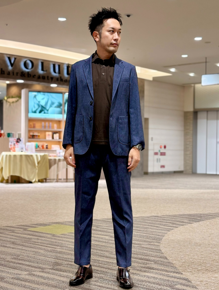 【上下セット20,790円】ライトセットアップ・デニムライク