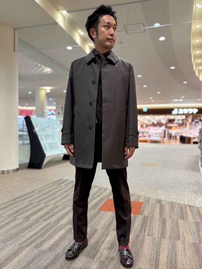 【メンズ新作】ステンカラーコー脱着ライナー付き