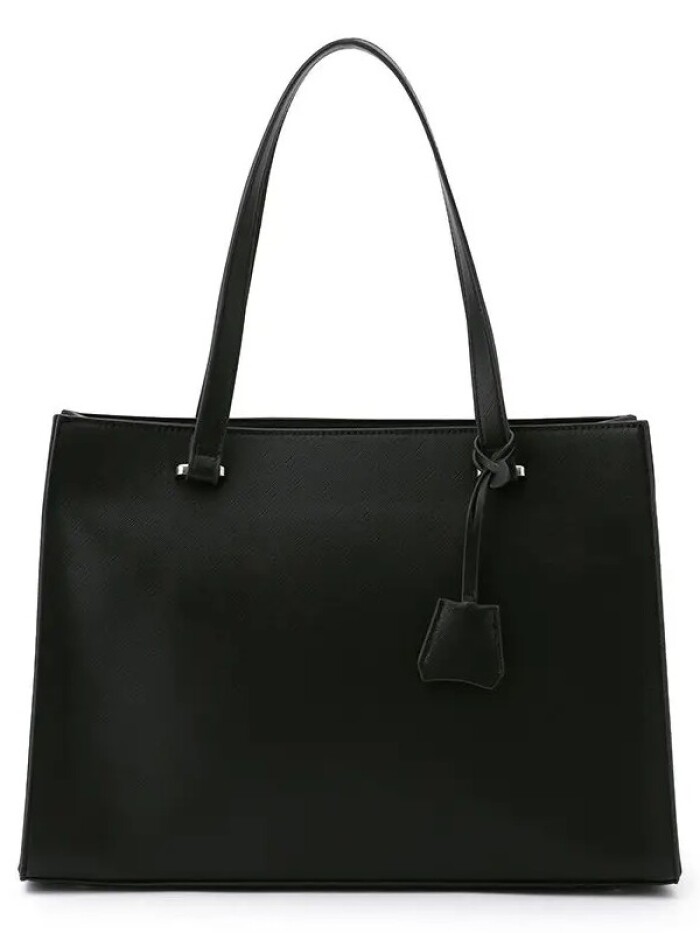 スクエアトートバッグ　ブラック