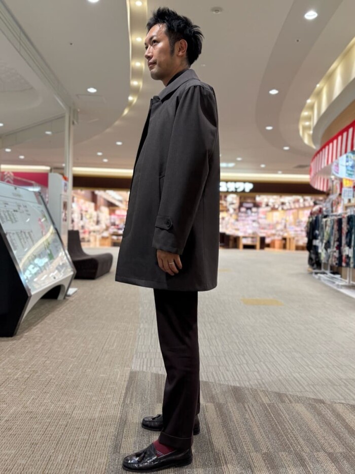 【メンズ新作】ステンカラーコー脱着ライナー付き