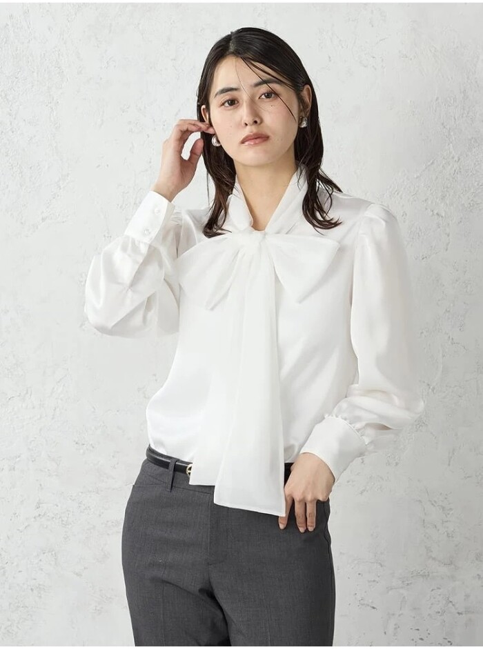 リボンブラウス　dazzlin × P.S.FA