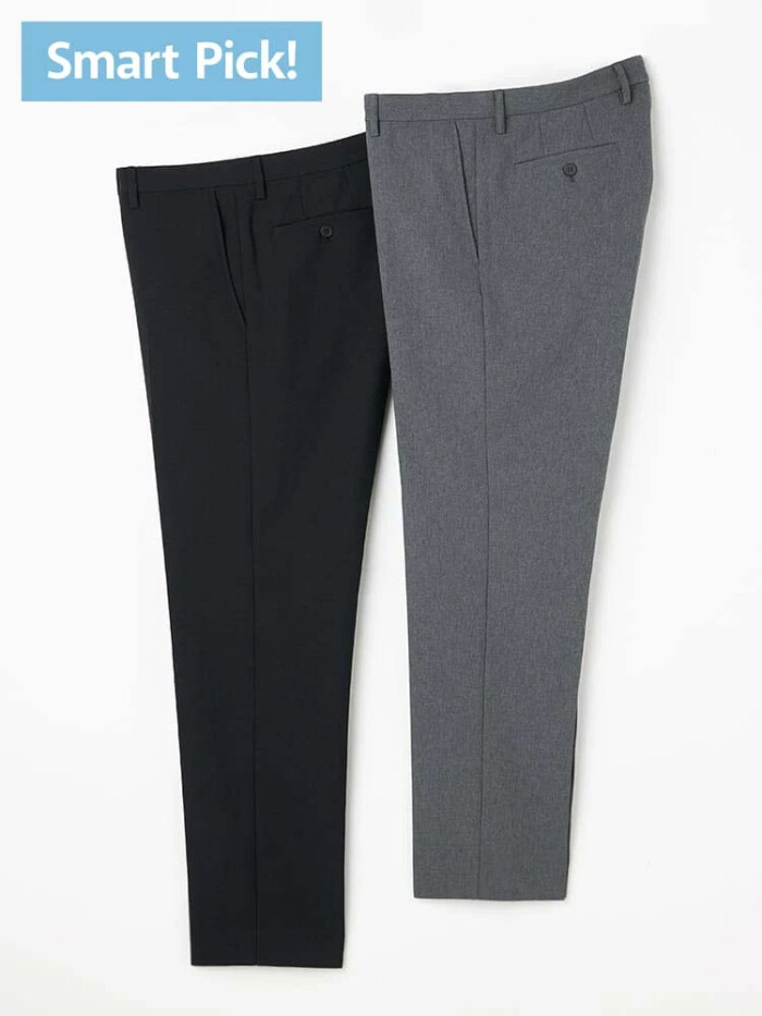 【2点パック/Smart Pick！】ベーシックスラックス　裾上げ不要