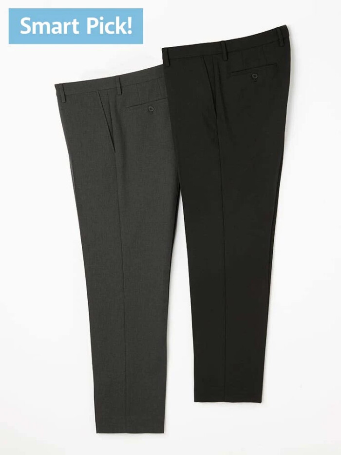 【2点パック/Smart Pick！】ベーシックスラックス　裾上げ不要