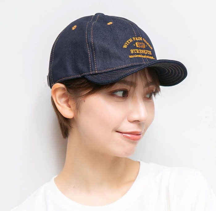 【デニムステッチロゴ刺繍アンパイア】