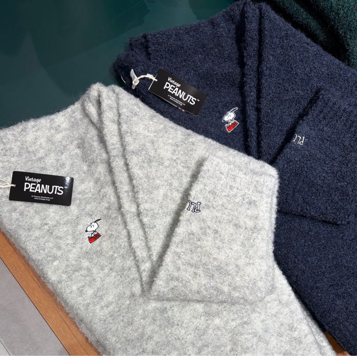  【PEANUTS×BAYFLOW】ワンポイント刺繍ニット