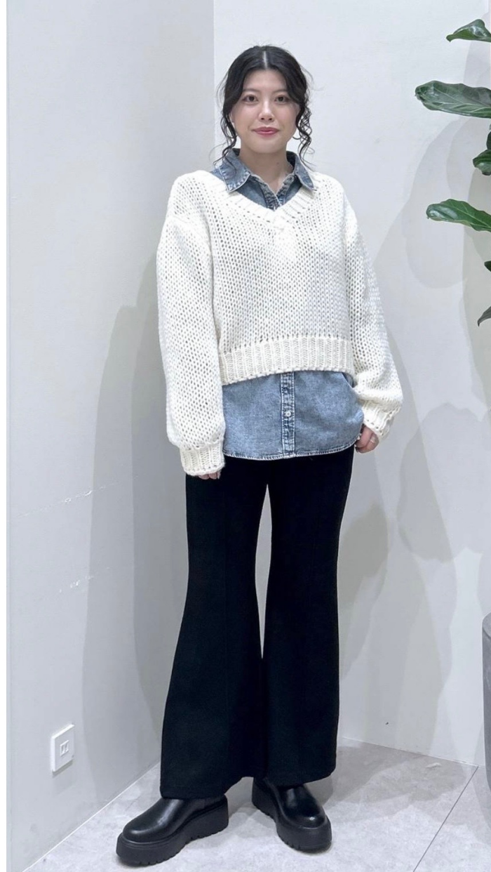 ザックリＶネックニットＰＯ 