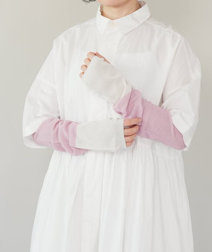 絹屋 内側シルクアームカバー さらさらコットン