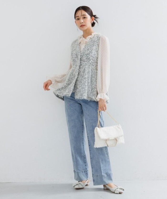 【troisiemechaco】ツイードジレ