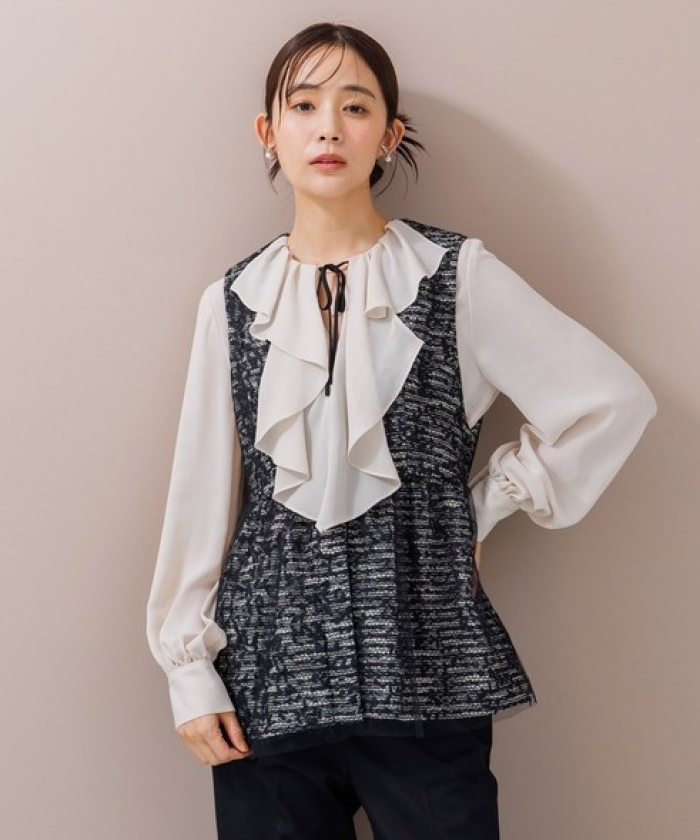 【troisiemechaco】ツイードジレ